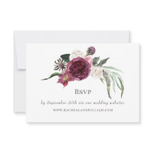 Elegant Floral Burgundy Wedding