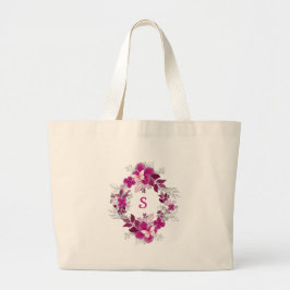 Elegant Floral Butterfly Tote Bag Jumbo Stoffbeutel