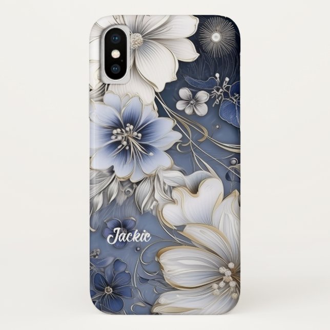 Elegant Floral Case-Mate iPhone Hülle (Rückseite)