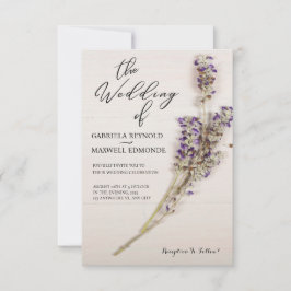 Elegant floral Clean Lavender Wedding Einladung