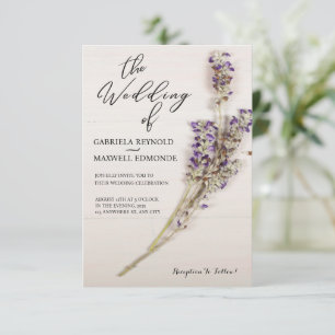 Elegant floral Clean Lavender Wedding Einladung