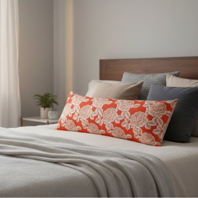 Elegant Floral Cushion with Vintage Charm Seitenschläferkissen (Von Creator hochgeladen)