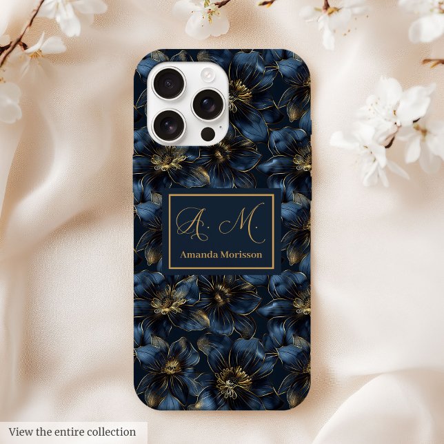 Elegant Floral Custom Name iPhone Sweet 16 Gift Case-Mate iPhone Hülle (Elegant Floral Custom Name iPhone Sweet 16 Gift)