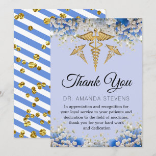 Elegant Floral Daisy Doctor Danke Karte