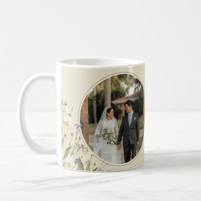 Elegant Floral Design for Bridesmaid Gifts Kaffeetasse (Links)