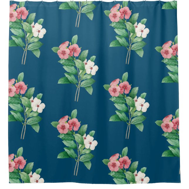 Elegant Floral Duschvorhang (Vorderseite)