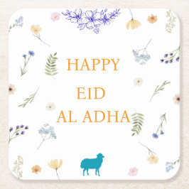 Elegant Floral Eid al-Adha  Rechteckiger Pappuntersetzer