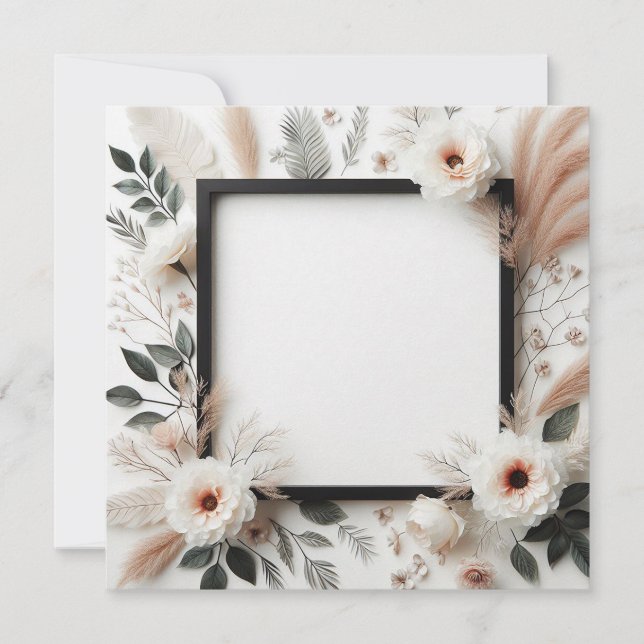 Elegant Floral Einladung (Vorderseite)