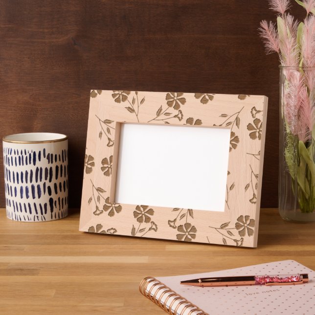 Elegant Floral Engraved Frame Design for Decor Geätzte Rahmen (Linke Ecke)