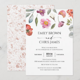 Elegant Floral Eucalyptus Wedding Einladung