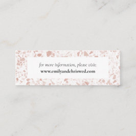Elegant Floral Eucalyptus Wedding Mini Visitenkarte