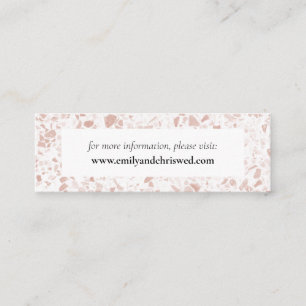 Elegant Floral Eucalyptus Wedding Mini Visitenkarte