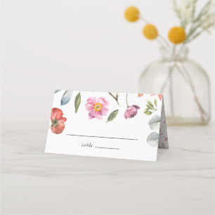 Elegant Floral Eucalyptus Wedding Platzkarte