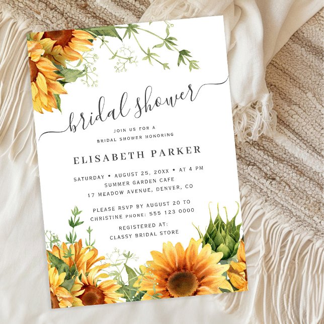 Elegant floral garden white bridal shower einladung (Von Creator hochgeladen)