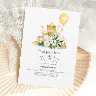 Elegant Floral Geburtstag Par-Tee Einladung