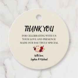 Elegant Floral Geschenkanhänger