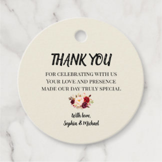 Elegant Floral Geschenkanhänger