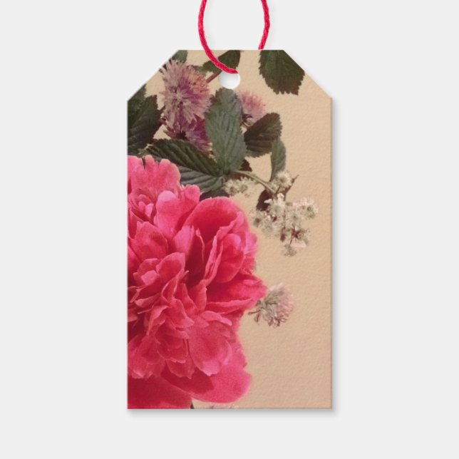 Elegant Floral Geschenkanhänger (Vorderseite)