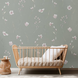 Elegant Floral Green Tapete