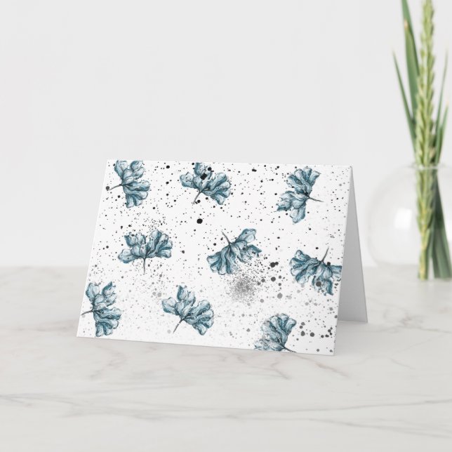 Elegant Floral Grunge Karte (Vorderseite)