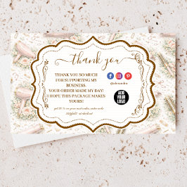 Elegant Floral Hair Stylist Dankeskarte