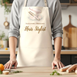 Elegant Floral Hair Stylist Schürze