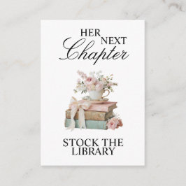 Elegant Floral Ihr Nächstes Kapitel Brautparty  Begleitkarte