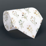 Elegant Floral Krawatte<br><div class="desc">Eleganter floraler Nacken. Diese elegante Krawatte weist ein wunderschönes,  handgemaltes Aquarellbild auf,  das in Rosa,  Duschblau,  Frühlinggelb und Salbei-Grün gepresst wird und Vintage Wildblumen auf weißem Hintergrund bietet,  die sich perfekt für eine Gartenhochzeit eignen. Finden Sie passende Artikel in der Wildblume Wedding Collection.</div>