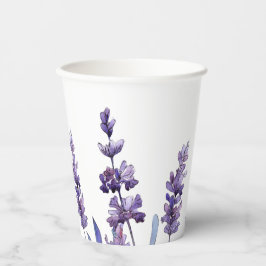 Elegant Floral Lavender Pappbecher