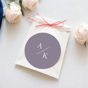 Elegant Floral Lavender Runder Aufkleber