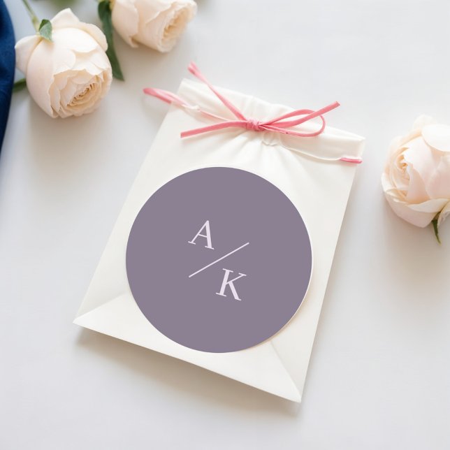 Elegant Floral Lavender Runder Aufkleber (Von Creator hochgeladen)