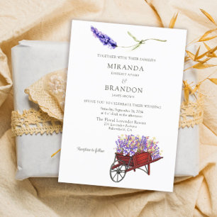 Elegant Floral Lavender Wedding Einladung