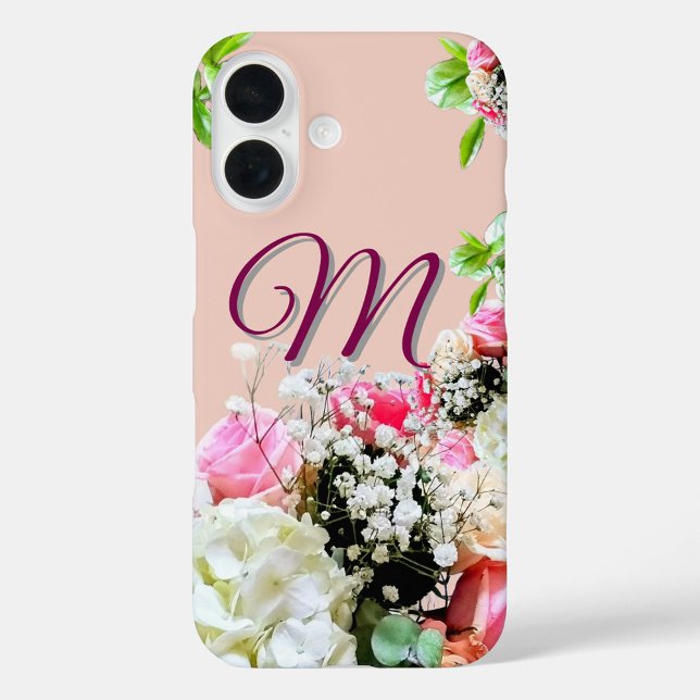 Elegant floral Mit Monogramm iPhone / iPad Gehäuse Case-Mate iPhone Hülle (Von Creator hochgeladen)