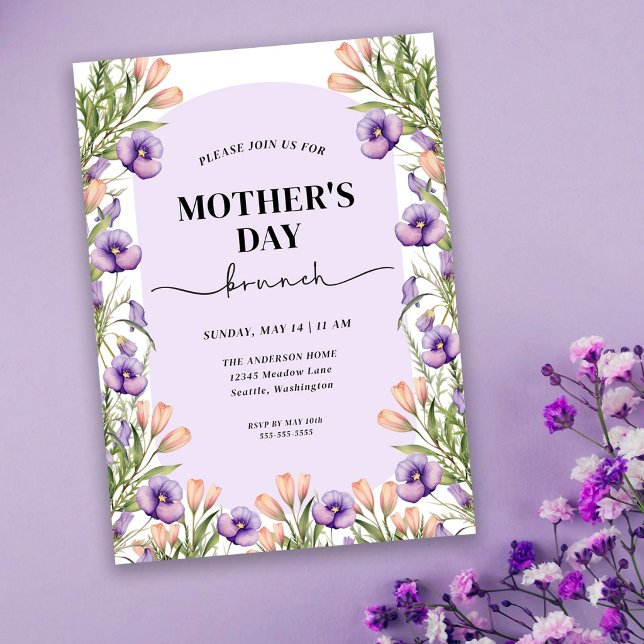 Elegant Floral Mother's Day Brunch Invitation (Von Creator hochgeladen)