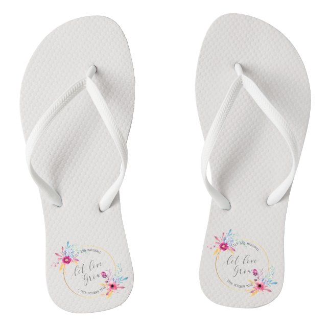 Elegant Floral Mr & Mrs Wedding| Flip Flops (Fußbett)