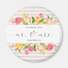 Elegant Floral Mr & Mrs Wedding | KÜHLSCHRANKMAGNE Magnet