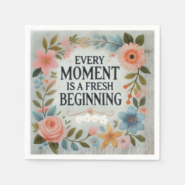 Elegant Floral Napkin - Schönes Angebotszubehör Serviette (Vorderseite)