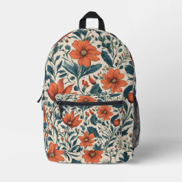 Elegant floral pattern bedruckter rucksack
