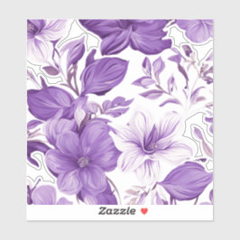 Elegant floral pattern in purple tones aufkleber