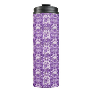 Elegant floral pattern in purple tones thermosbecher