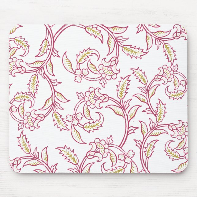 Elegant Floral Pattern Mouse Pad – Aesthetic Works Mousepad (Vorne)