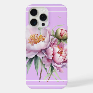 Elegant Floral Peony iPhone15 Pro MaxCase - Lilac iPhone 15 Pro Max Hülle