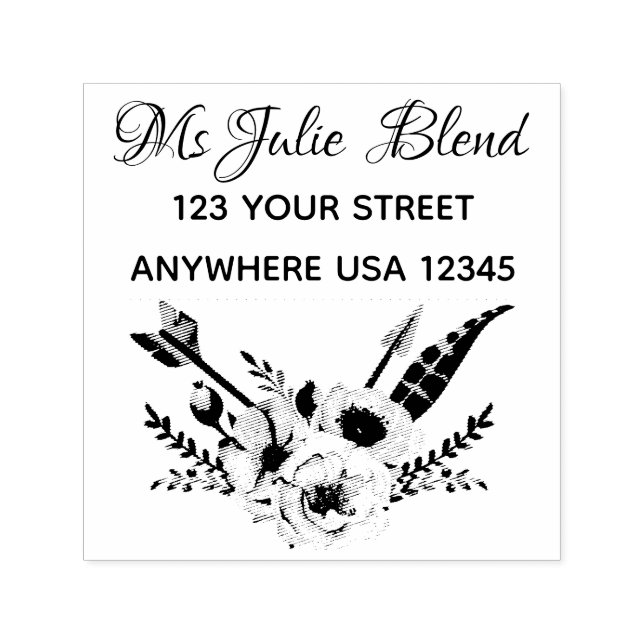 Elegant Floral Permastempel (Design)