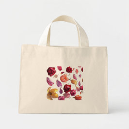 Elegant Floral Petal Tote Bag | Modern Design Mini Stoffbeutel