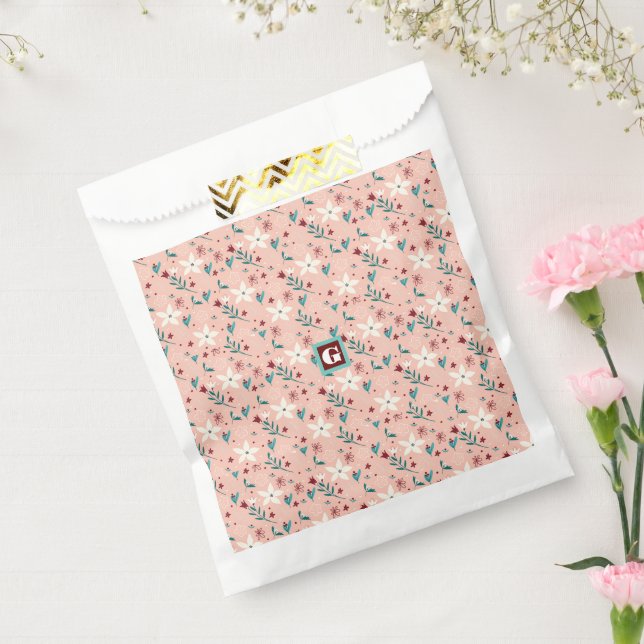Elegant floral PInk Zuhause Packaging Geschenktütchen (Versiegelt)