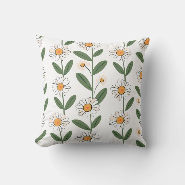 Elegant Floral Print Decorative Pillow Kissen (Vorderseite)