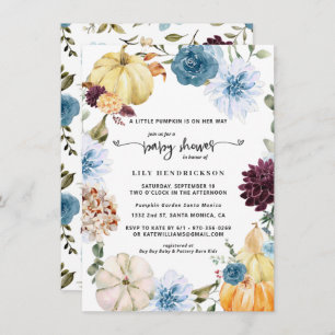 Elegant Floral Pumpkin   Kinderdusche im Herbst