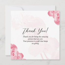 Elegant Floral Red Vielen Dank Feiertagskarte