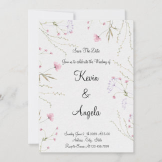 Elegant Floral Save the Date Weeding Einladung