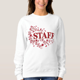 Elegant Floral STAFF Sweatshirt for Shops, Events